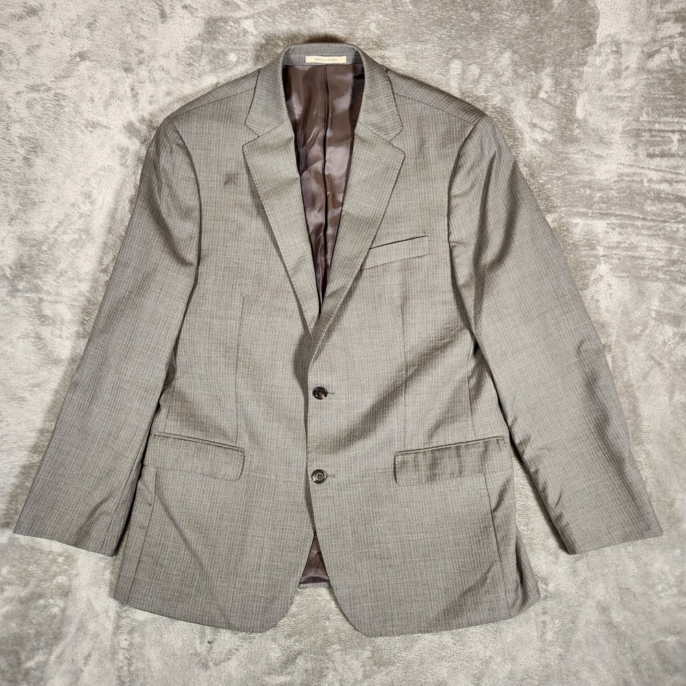 Lauren Ralph Lauren LRL Gray Mens Size 44R 100% Wool Jacket Blazer Sport Coat